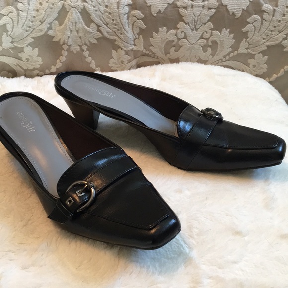 Black mules with pewter buckles - Picture 7 of 8